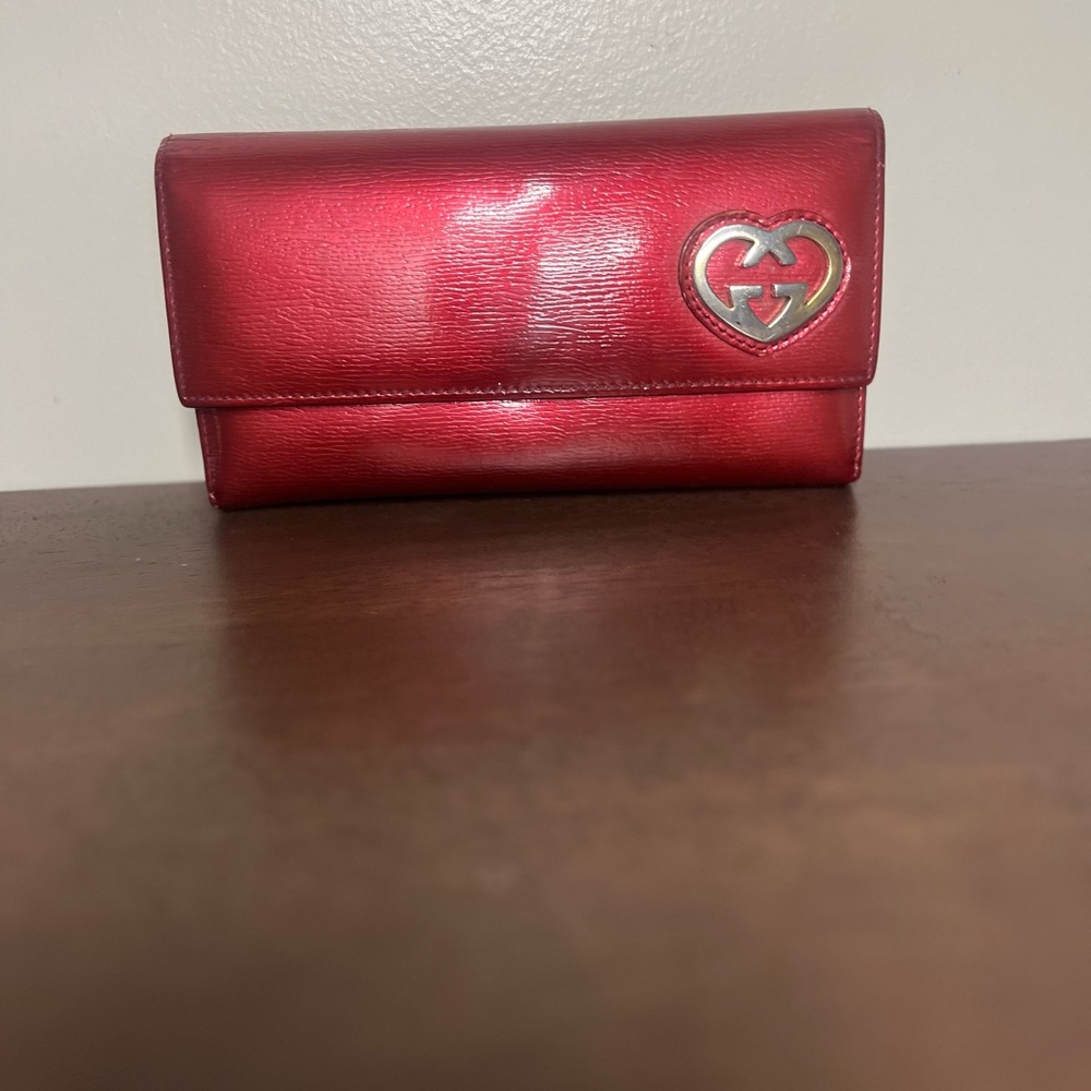 Gucci Red Leather Wallet